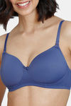 Zivame Padded Non Wired 3/4Th Coverage T-Shirt Bra - Deep Cobalt — thumbnail 6